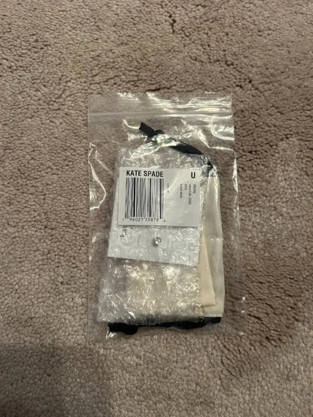 NWT Kate Spade Silver Sparkle Pendant Necklace & Earrings Set with Dust Bags